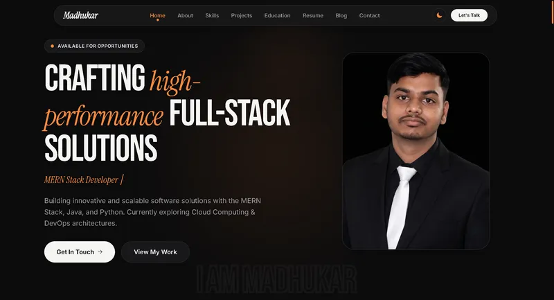 Personal Portfolio — Modern Design project screenshot