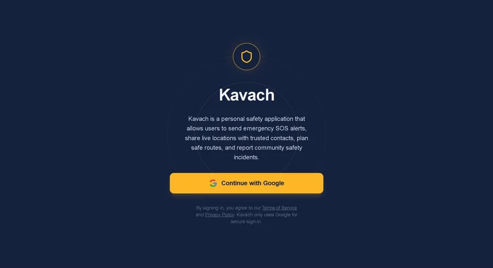 Kavach ā AI-Powered Personal Safety Companion project screenshot